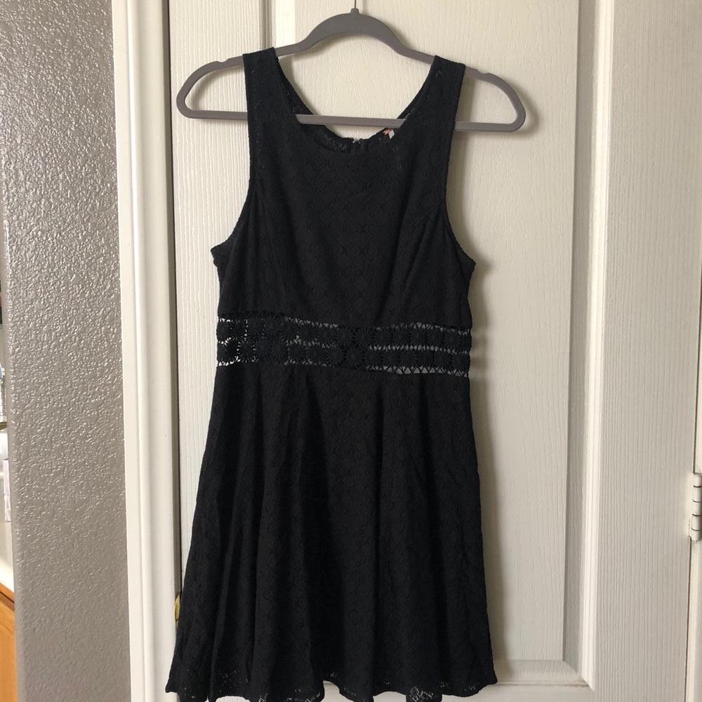 Free People fit and flair lace dress.